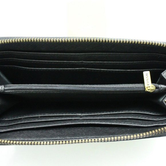 Fossil Tiegan Leather Zip Around Clutch Wallet - Picture 4 of 5